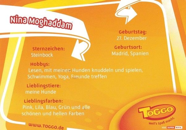 Autogramm TV | Super RTL | Nina MOGHADDAM | 2000er "Toggo" 3