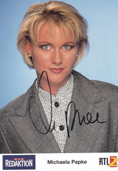 Autogramm TV | RTL2 | Michaela PAPKE | 1990er "Die Redaktion"