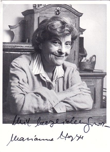 Autogramm Schauspieler | Marianne HOPPE | 1980er (Portrait SW)