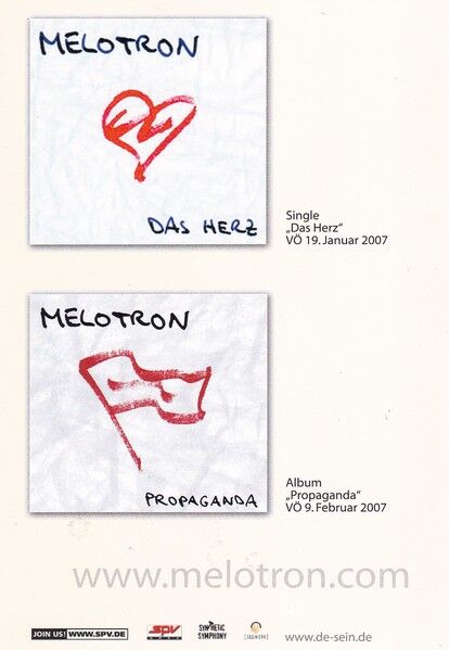 Autogramme Pop | MELOTRON | 2007 "Propaganda" (Gruppenbild Color SPV)
