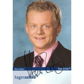 Autogramm TV | ARD | Marc BATOR | 2000er "Tagesschau" (Stelling)