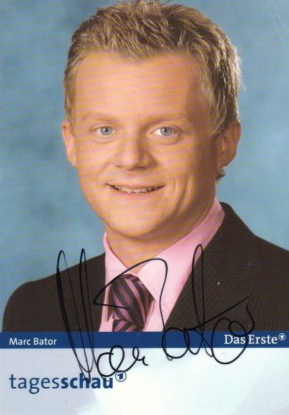 Autogramm TV | ARD | Marc BATOR | 2000er "Tagesschau" (Stelling)