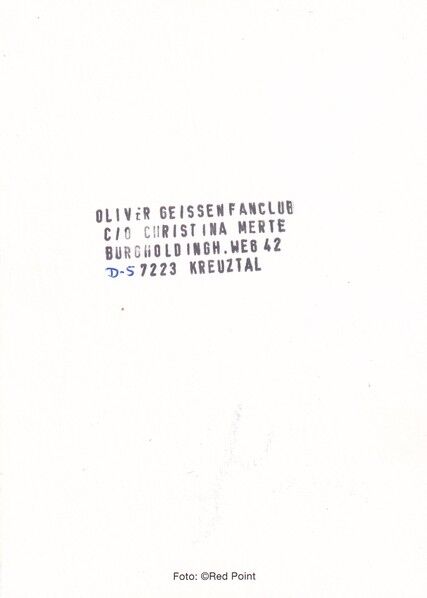 Autogramm TV | RTL | Oliver GEISSEN | 2000er (Portrait Color) Red Point
