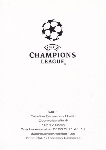 Autogramm TV | SAT1 | Oliver WELKE | 2000er "Champions League" (Eichhorst)