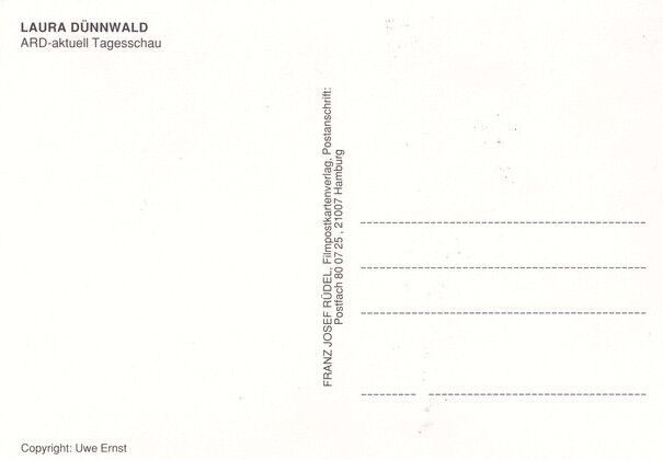 Autogramm TV | ARD | Laura DÜNNWALD | 2000er "Tagesschau" (Rüdel Ernst)
