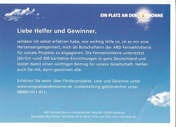 Autogramm TV | ARD | Monica LIERHAUS | 2000er "Ein Platz An Der Sonne" 2