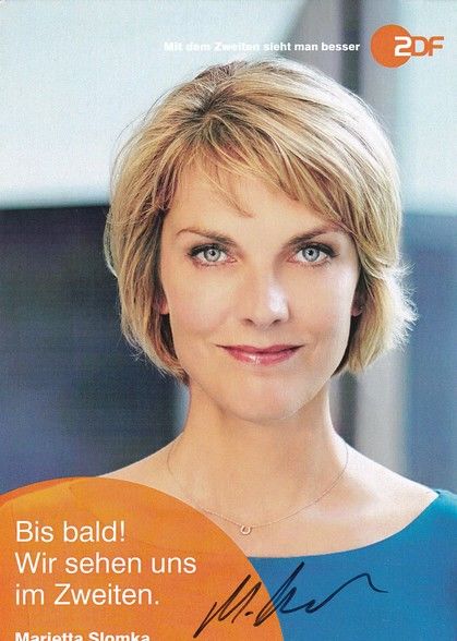 Autogramm TV | ZDF | Marietta SLOMKA | 2010er "Heute Journal" (Düttmann)