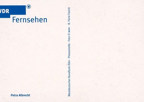 Autogramm TV | WDR | Petra ALBRECHT | 2010er "Lokalzeit" (Fürst)
