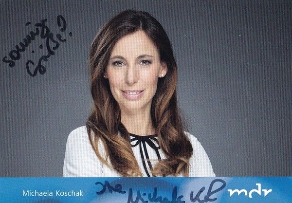 Autogramm TV | MDR | Michaela KOSCHAK | 2020 "MDR Aktuell" (Prosch)