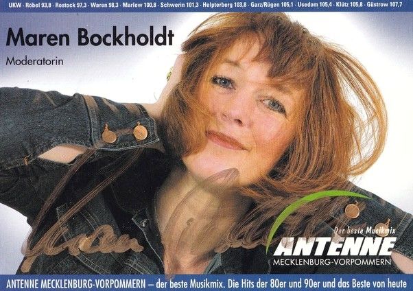 Autogramm Radio | Antenne MV | Maren BOCKHOLDT | 2000er (Portrait Color)