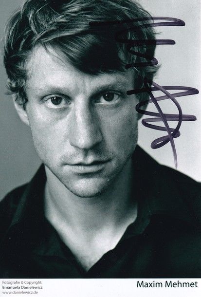 Autogramm Schauspieler | Maxim MEHMET | 2000er Foto (Portrait SW) Daniele