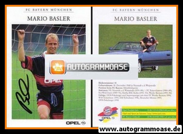Autogramm Fussball | FC Bayern M&uuml;nchen | 1998 | Mario BASLER