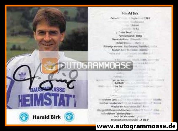 Autogramm Eishockey | EC Hedos München | 1991 | Harald BIRK