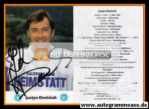 Autogramm Eishockey | EC Hedos München | 1991 | Justyn DENISIUK