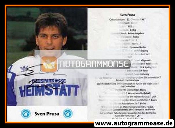 Autogramm Eishockey | EC Hedos München | 1991 | Sven PRUSA