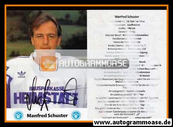 Autogramm Eishockey | EC Hedos München | 1991 | Manfred SCHUSTER