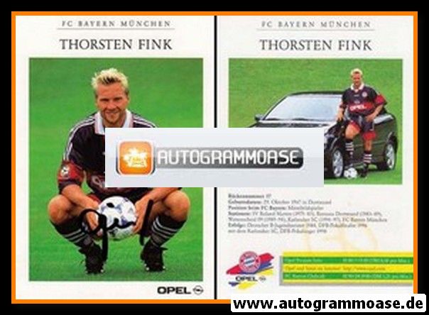 Autogramm Fussball | FC Bayern M&uuml;nchen | 1998 | Thorsten FINK