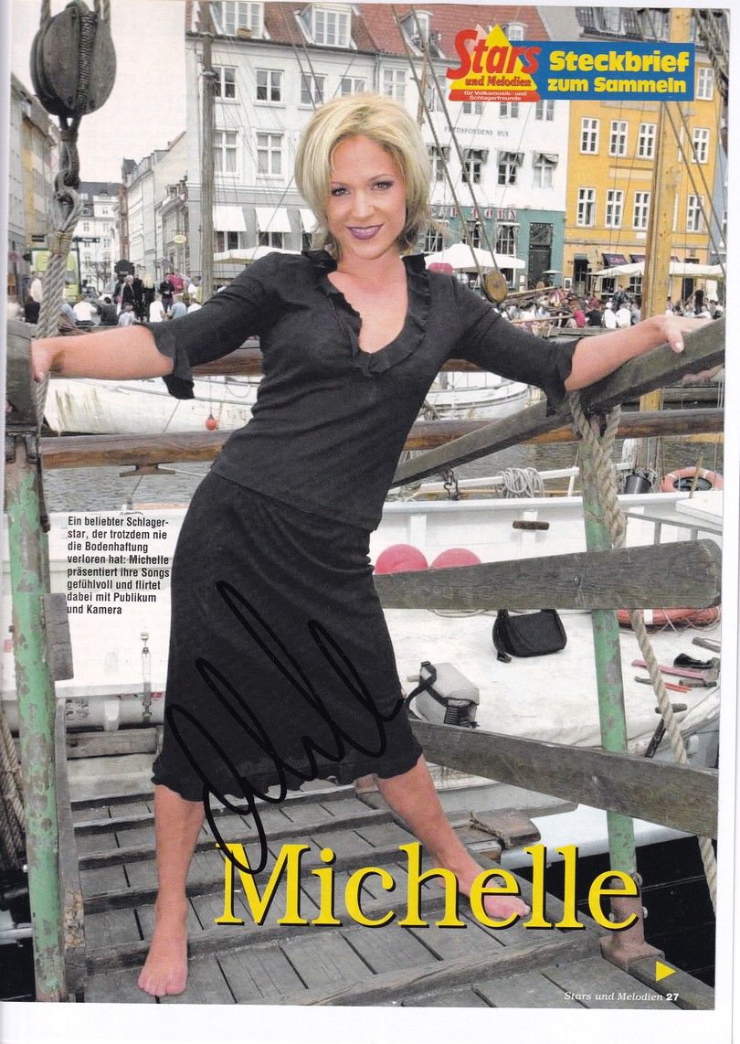 Autogramm Schlager | MICHELLE | 1990er (Portrait Color XL)