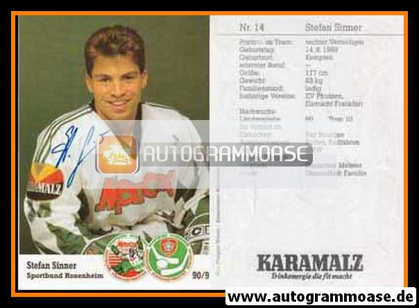 Autogramm Eishockey | SB Rosenheim | 1990 | Stefan SINNER