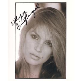 Autogramm Film / Model (USA) | Cindy CRAWFORD | 2000er Druck (Portrait SW XL)