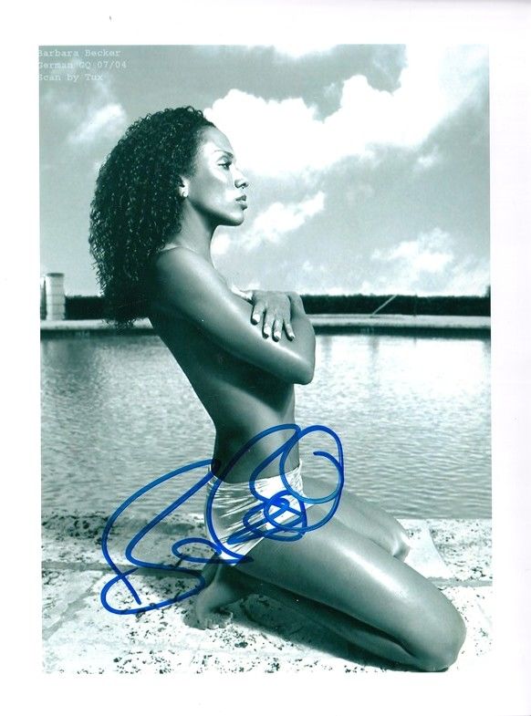Autogramm Model / Film | Barbara BECKER | 2004 Foto (Portrait SW XM) SEXY GQ