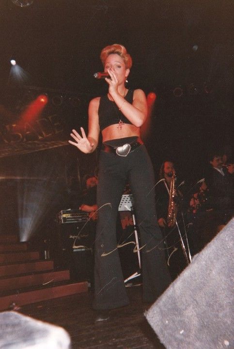 Autogramm Schlager | MICHELLE | 1990er Foto (Konzert Color XM)