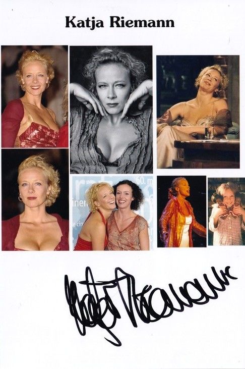 Autogramm Schauspieler | Katja RIEMANN | 2000er Foto (Collage Color XM)