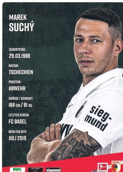 Autogramm Fussball | FC Augsburg | 2020 | Marek SUCHY