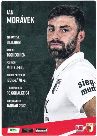Autogramm Fussball | FC Augsburg | 2020 | Jan MORAVEK