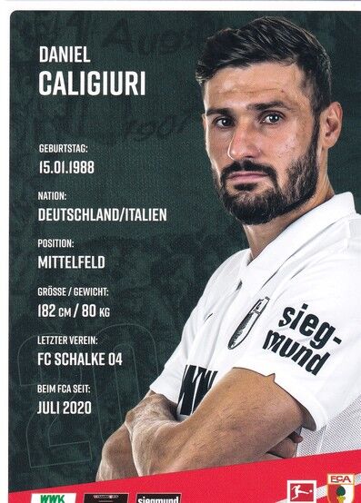Autogramm Fussball | FC Augsburg | 2020 | Daniel CALIGIURI