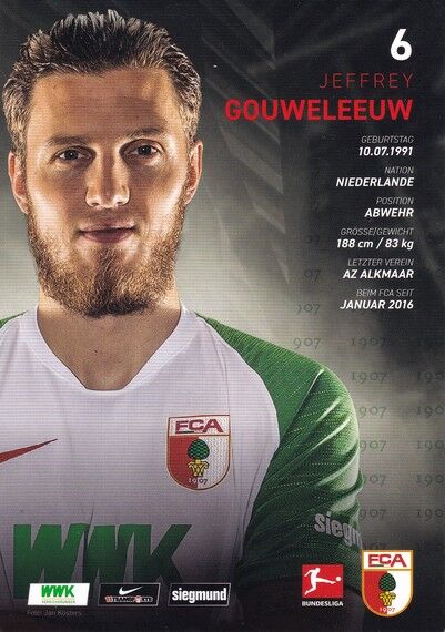 Autogramm Fussball | FC Augsburg | 2019 | Jeffrey GOUWELEEUW