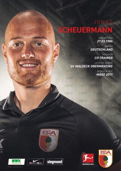 Autogramm Fussball | FC Augsburg | 2019 | Jonas SCHEUERMANN