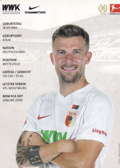 Autogramm Fussball | FC Augsburg | 2018 | Daniel BAIER