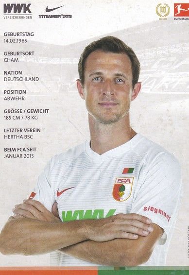 Autogramm Fussball | FC Augsburg | 2018 | Christoph JANKER