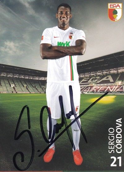 Autogramm Fussball | FC Augsburg | 2018 | Sergio CORDOVA