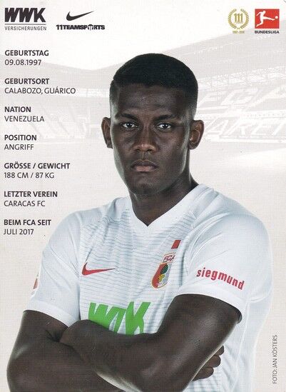 Autogramm Fussball | FC Augsburg | 2018 | Sergio CORDOVA