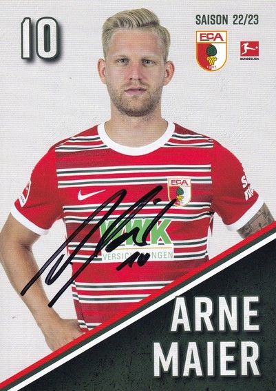 Autogramm Fussball | FC Augsburg | 2022 | Arne MAIER