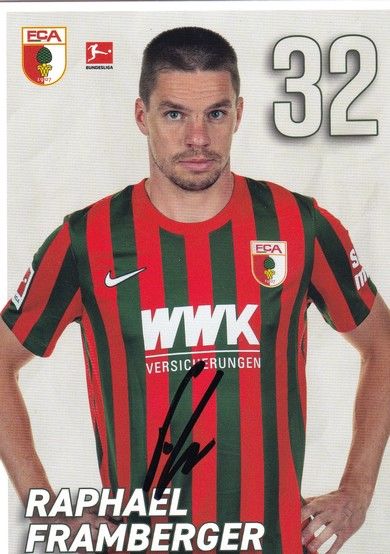 Autogramm Fussball | FC Augsburg | 2021 | Raphael FRAMBERGER