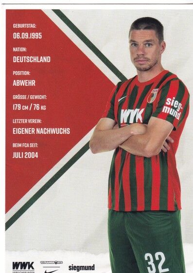 Autogramm Fussball | FC Augsburg | 2021 | Raphael FRAMBERGER