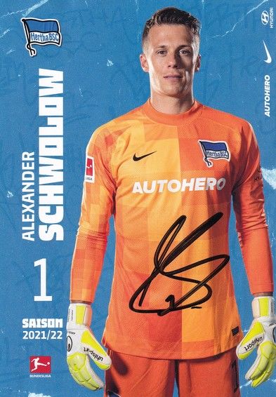 Autogramm Fussball | Hertha BSC Berlin | 2021 | Alexander SCHWOLOW