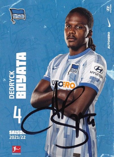 Autogramm Fussball | Hertha BSC Berlin | 2021 | Dedryck BOYATA