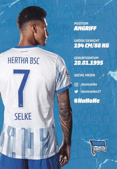 Autogramm Fussball | Hertha BSC Berlin | 2021 | Davie SELKE