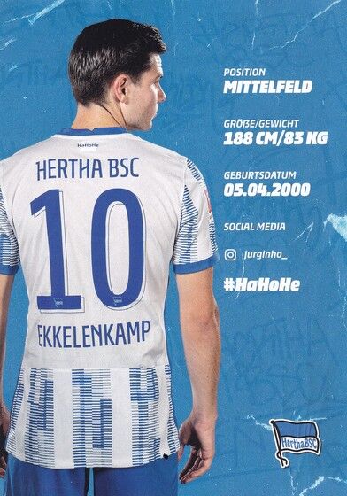 Autogramm Fussball | Hertha BSC Berlin | 2021 | Jürgen EKKELENKAMP