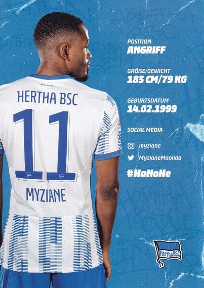 Autogramm Fussball | Hertha BSC Berlin | 2021 | Myziane MAOLIDA