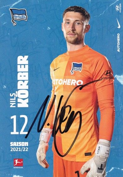 Autogramm Fussball | Hertha BSC Berlin | 2021 | Nils KÖRBER