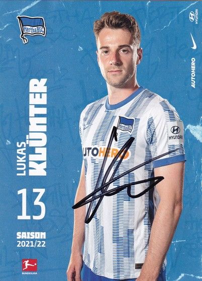 Autogramm Fussball | Hertha BSC Berlin | 2021 | Lukas KLÜNTER