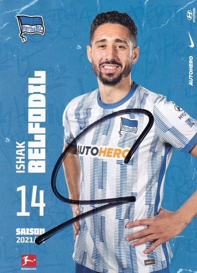 Autogramm Fussball | Hertha BSC Berlin | 2021 | Ishak BELFODIL
