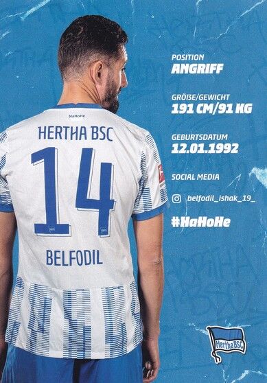 Autogramm Fussball | Hertha BSC Berlin | 2021 | Ishak BELFODIL