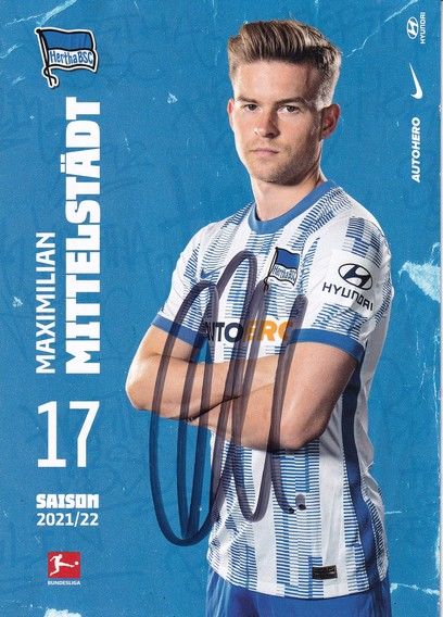Autogramm Fussball | Hertha BSC Berlin | 2021 | Maximilian MITTELSTÄDT