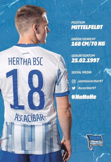 Autogramm Fussball | Hertha BSC Berlin | 2021 | Santiago ASCACIBAR